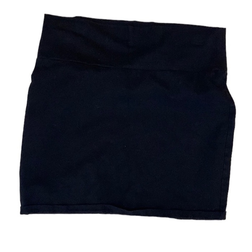 Charlotte Russe bodycon black stretchy cotton miniskirt size large